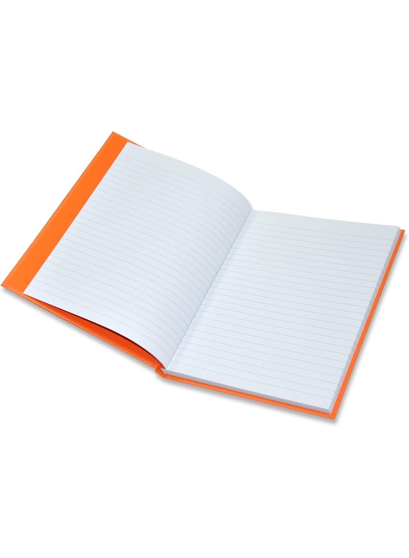 FIS Neon Hard Cover Notebook Single Line 9X7 Inch, 100-Sheets, Saffron 5-Piece - FSNB97N240 - Image 3